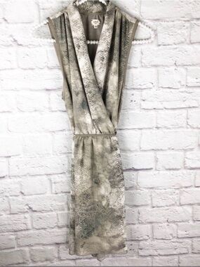 Aritzia Wilfred Sabine Snakeskin Sleeveless Dress